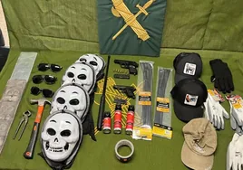Seized material from the would-be kidnappers.