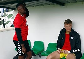 Kameni, left, on the Antequera bench.