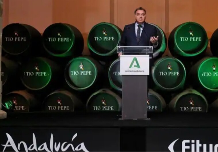 Bernal gives details of Andalucía's planned presence at Fitur at an event in Jerez.