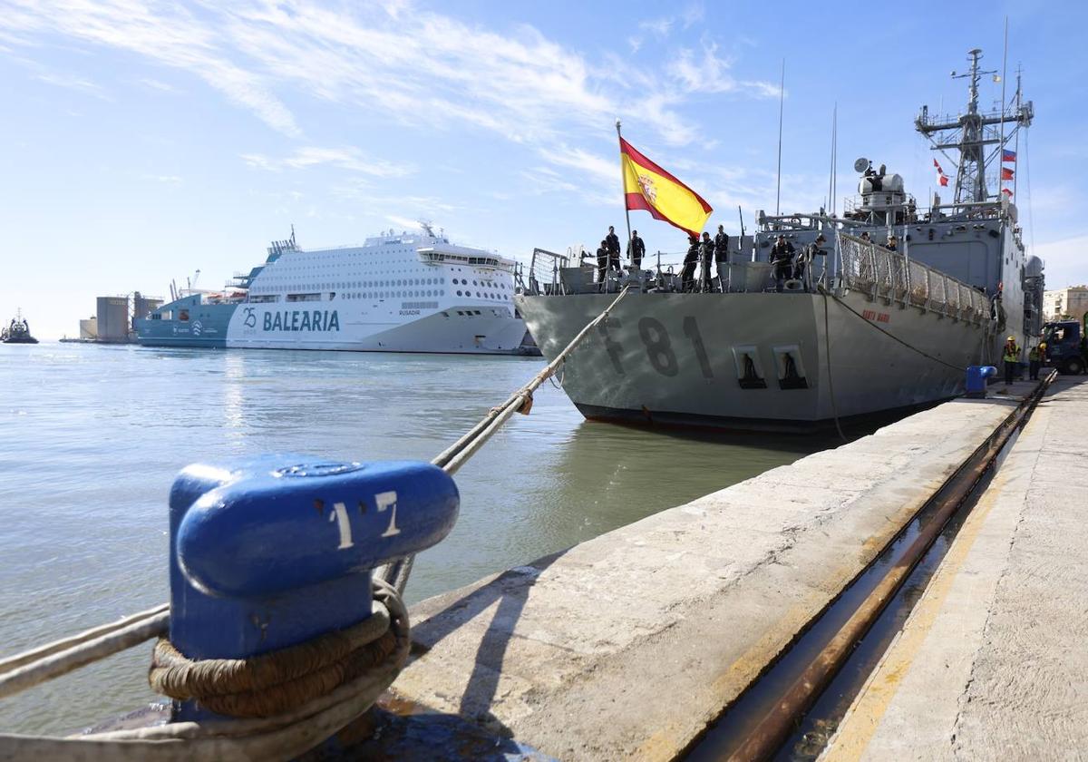 Spanish Navy warships in Malaga