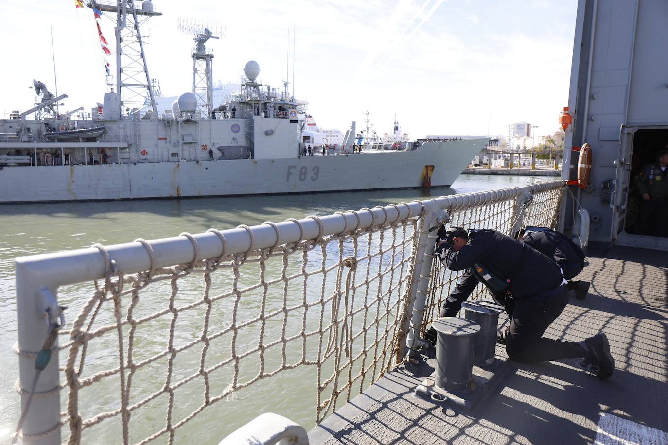 Spanish Navy warships in Malaga