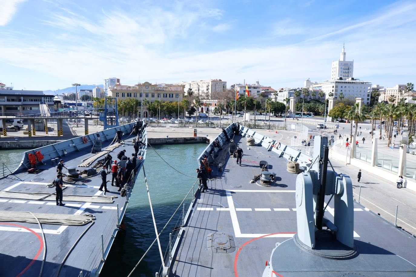 Spanish Navy warships in Malaga