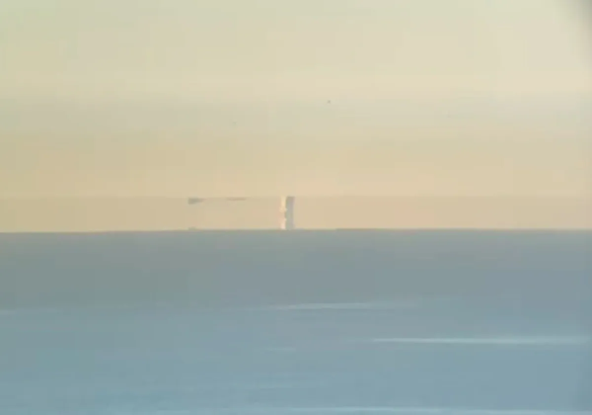 What is that big tower on the horizon off the Costa del Sol?