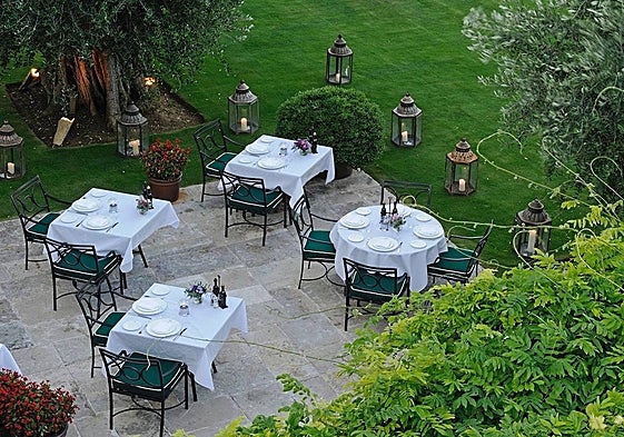 Part of the garden at Finca Cortesín, Casares.