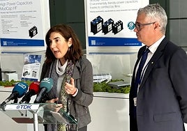 Rocío Blanco during a visit to the TDK factory in Malaga