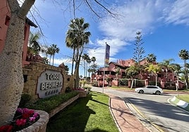 Entrance to the Torre Bermeja residential development in Estepona.