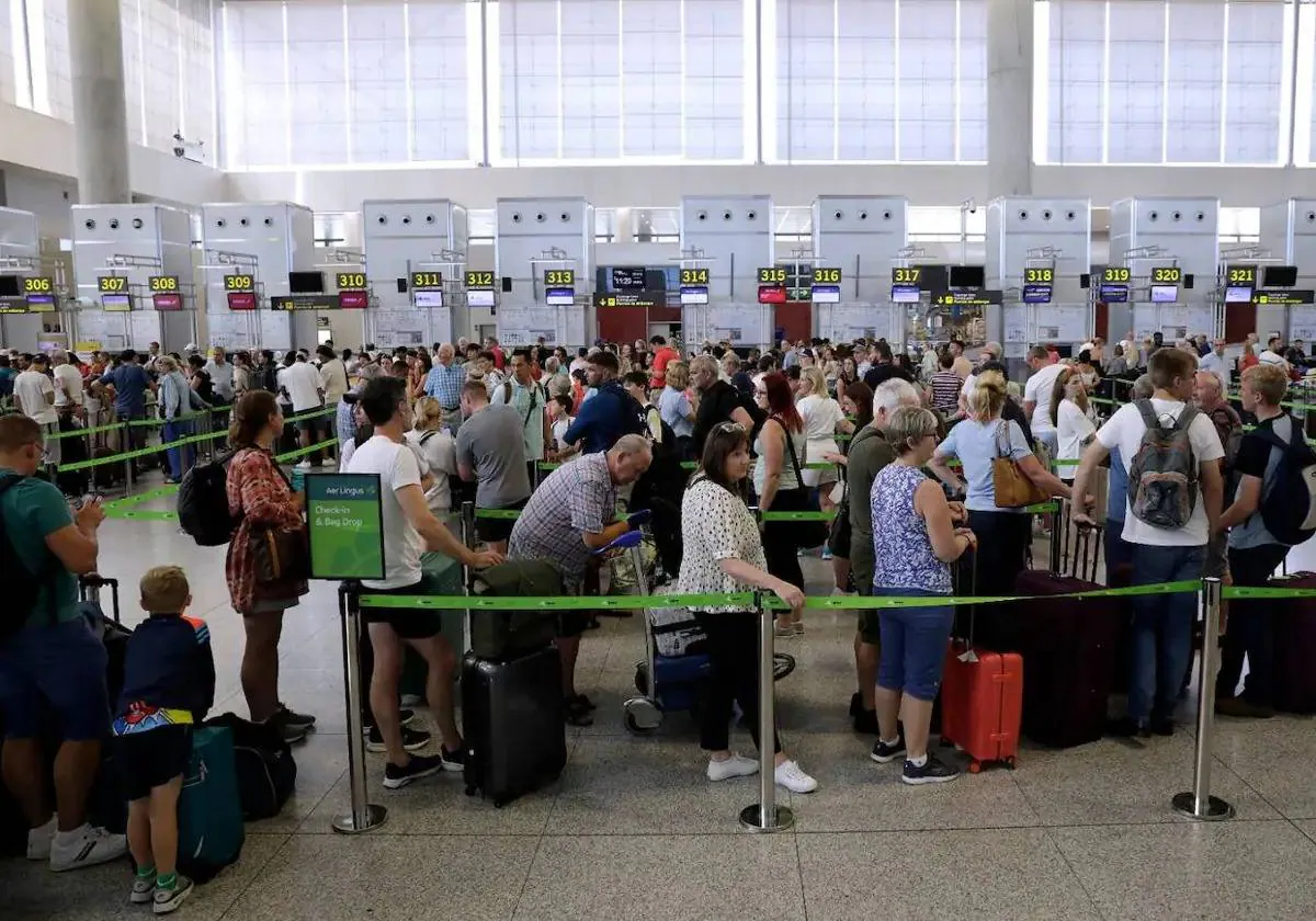 File image of the check-in desks at Malaga Airport.