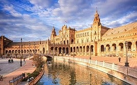 Plaza de España, Seville, in Spain's Andalucía region.