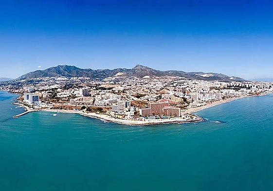 Aerial view of the Costa del Sol.
