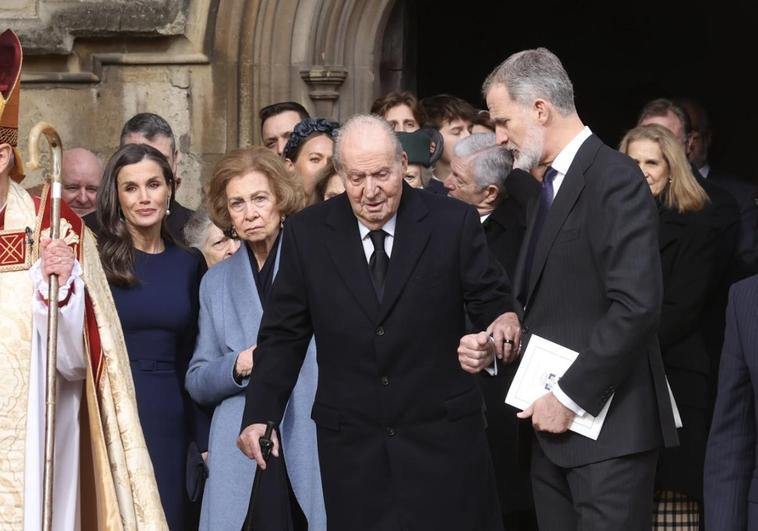 Spanish royal reunion at Windsor for late Greek king's thanksgiving service