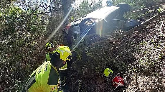 Injured driver rescued by fire crews after vehicle plunges into 70-metre deep ravine in Marbella
