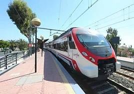File image of a train on the Costa del Sol line, between Malaga and Fuengirola.