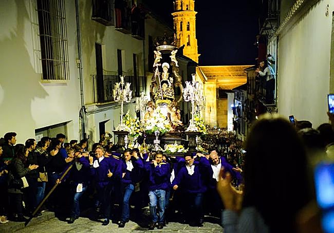 Running up the hill in Antequera.