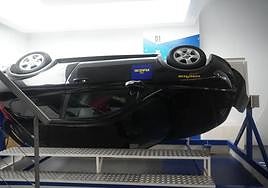 Rollover simulator at the RACE Foundation training centre at the Jarama Circuit