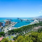 Panoramic view of Malaga city.