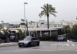 A restaurant in Marbella where a recent shooting incident happened.
