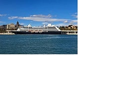 One of the exclusive cruise ships docked at the Palmeral terminal