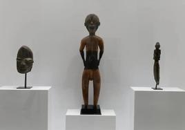 African sculptures, part of Picasso's private art collection.