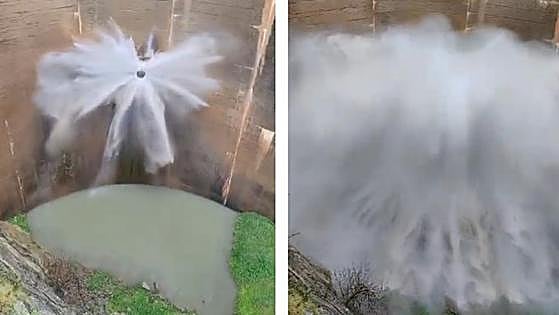 Video: This was the incredible moment a dam in the south of Spain had to open the flood gates to make way for heavy rainfall