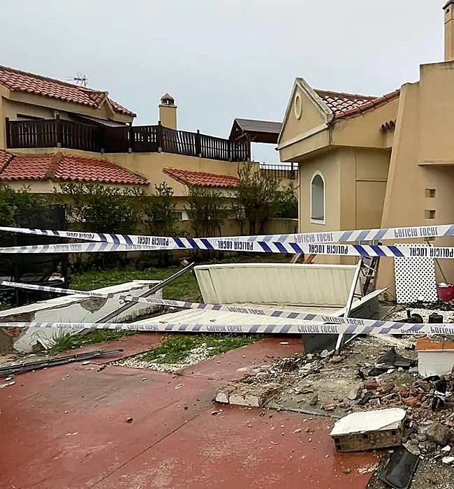 The accident left homes without water or electricity.