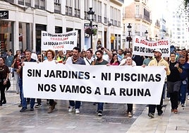 The demonstration took place in Malaga city on Friday