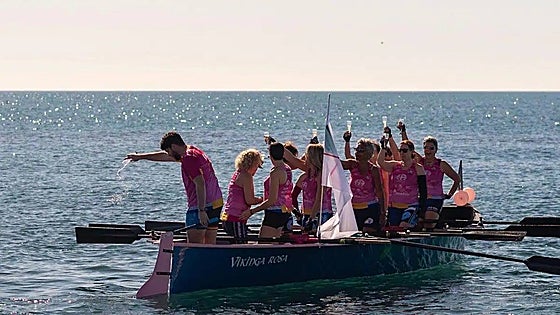 Pink Viking champions row to recovery from breast cancer on the Costa del Sol