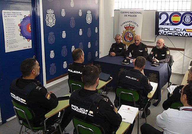 The heads of the police in the province and in Marbella, together with the commanders who will carry out the plan.