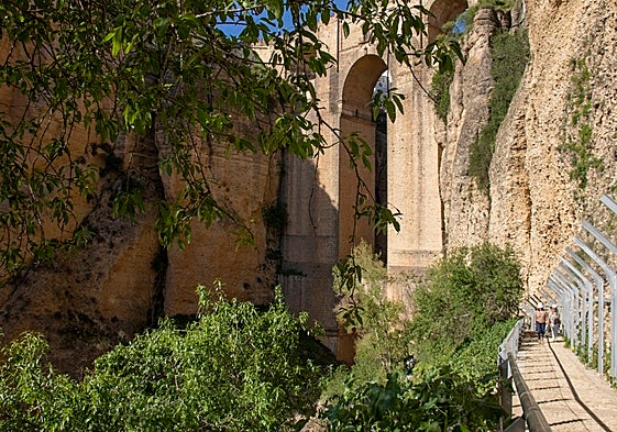 The new pathway allows access to the foot of the gorge offering a fresh view of the town's famous New Bridge.