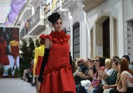 Flamenco outfits on the runway in Alhaurín el Grande.
