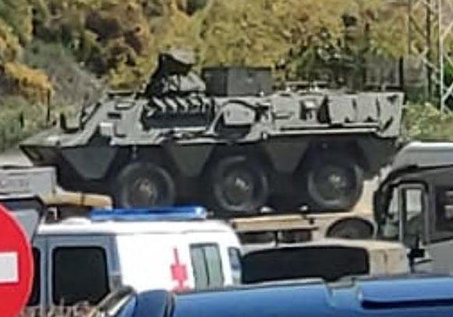 Image of the military vehicle spotted on Thursday in Torrox.