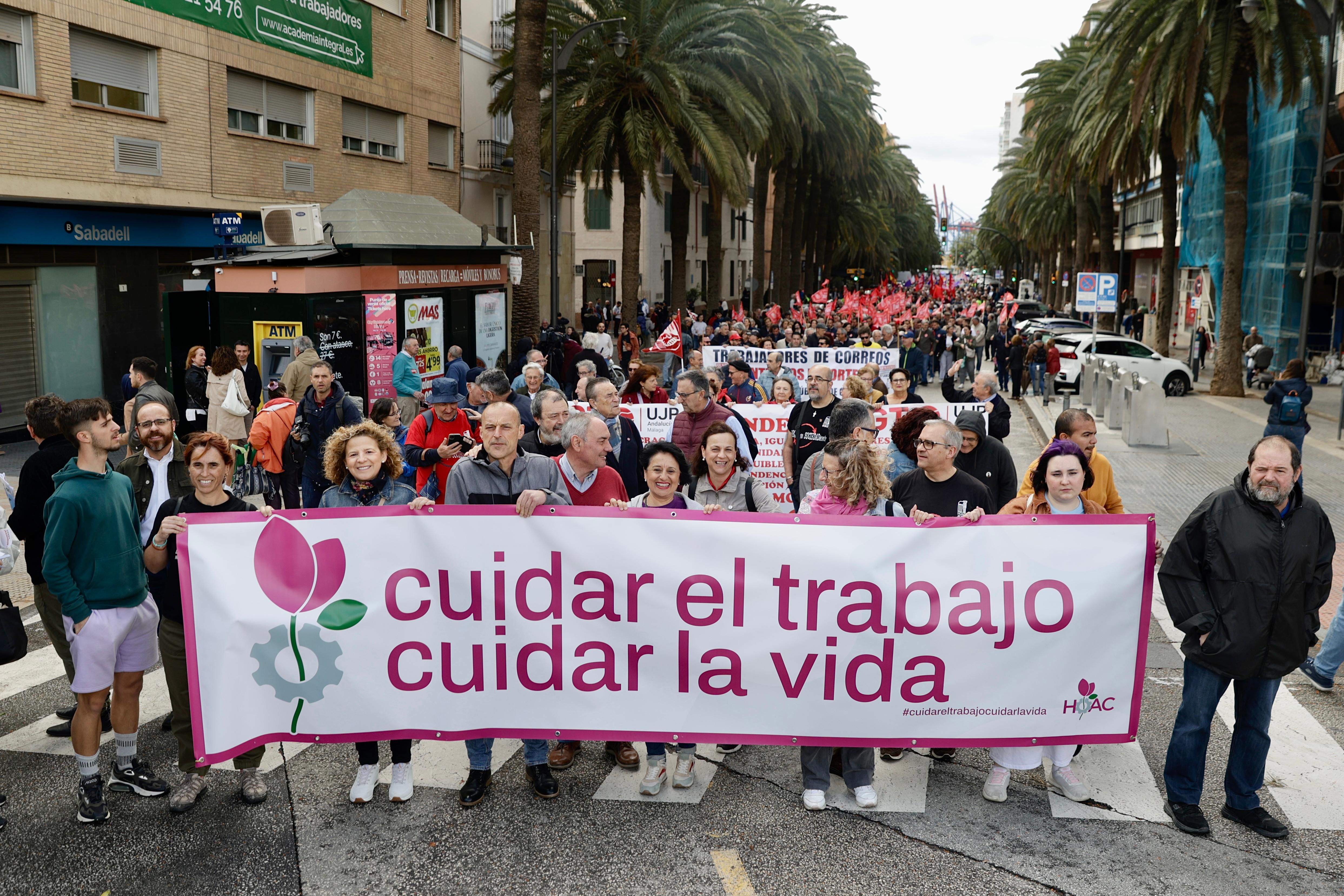 In pictures, Labour Day rally takes to the streets of Malaga