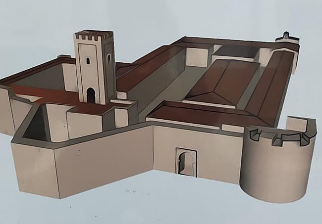 How historians believe the castle looked originally.