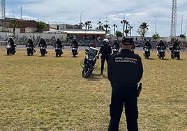 The National Police display for Axarquía schoolchildren.
