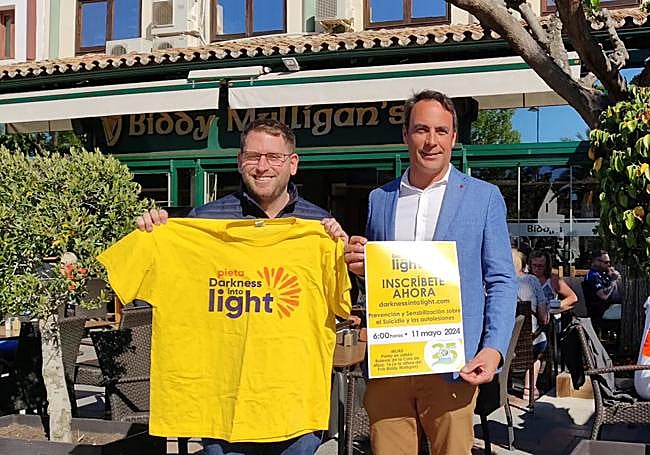 Cristian González, vicepresident of Afesol (left) and Marco Cortés, councillor for health at Mijas town hall (right).