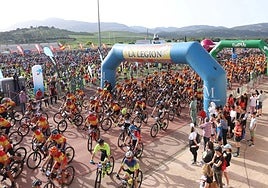 The cyclists' departure in 2022.