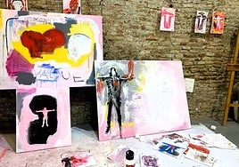 Some of the work Pigsy created during his residency in Malaga.