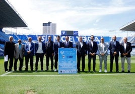 The official presentation of the Malaga Legends match on Thursday.