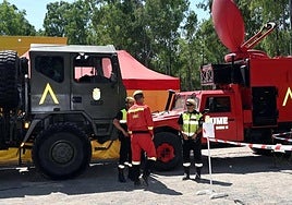 UME personnel tackling the serious forest fire in Sierra Bermeja back in 2021.