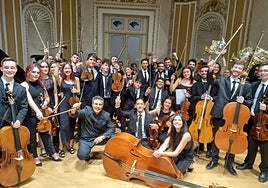 The Chamber Orchestra, the big sister of the project, in a picture from this year at the Sala Fundación Unicaja María Cristina.