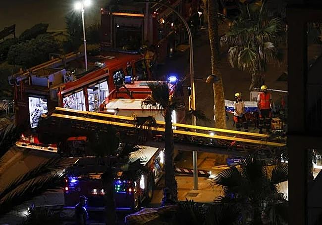 Emergency services at the scene in Mallorca this Thursday evening.