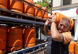 File image of the ubiquitous orange butane gas cylinders.