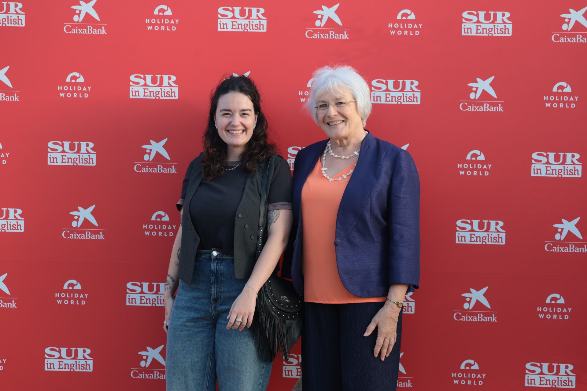 Claudia Ibáñez, Cudeca Communicatios Dpt and Liz Parry, Cudeca trustee.