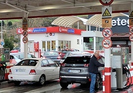 A petrol station in Bilbao.