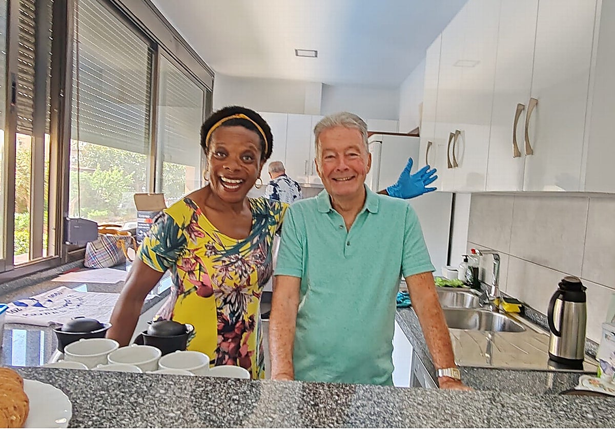 Volunteers in the recently refurbished kitchen.