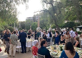 Guests assemble in the historic for the fundraising gala dinner.