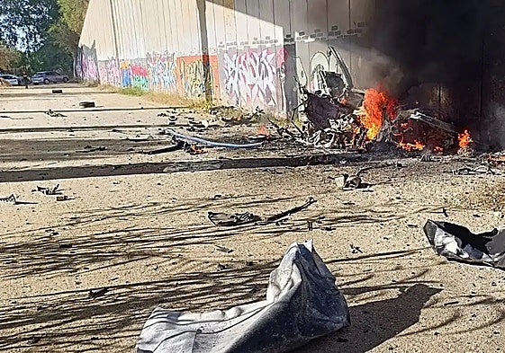 Car that plunged off Costa del Sol motorway bridge killing two people inside was carrying laughing gas