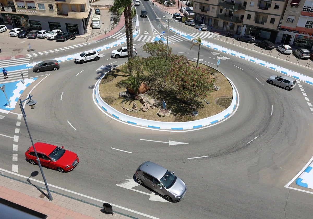 New look roundabout in Torrox.