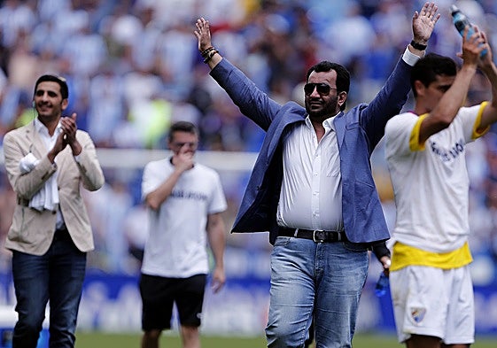File photo from 2016 of one of the sheikh's rare visits to La Rosaleda.