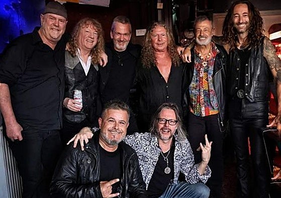 Members of Deeper Purple and Ramdel at a previous gig.