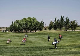 Players on a golf course on the Costa del Sol.